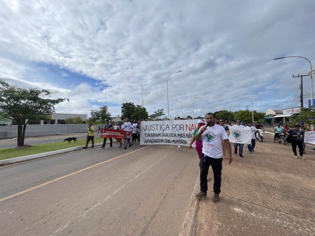 Ato em pedido por justiça para Naldo Paleta, em Vitória do Xingu (PA). Foto: Dionata Souza / MAB