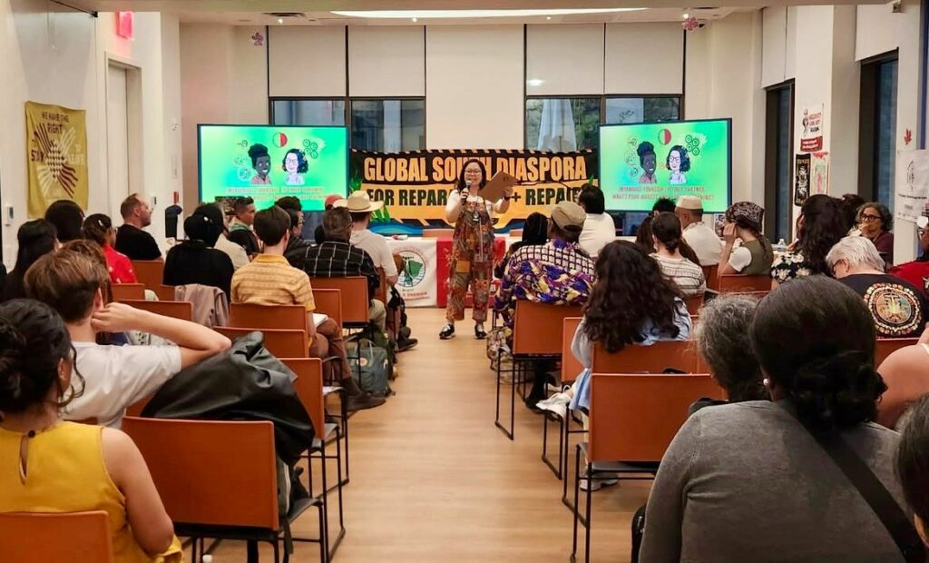 Ana Liza durante a Semana do Clima de Nova Iorque, em setembro de 2025. Foto: Arquivo Pessoal
