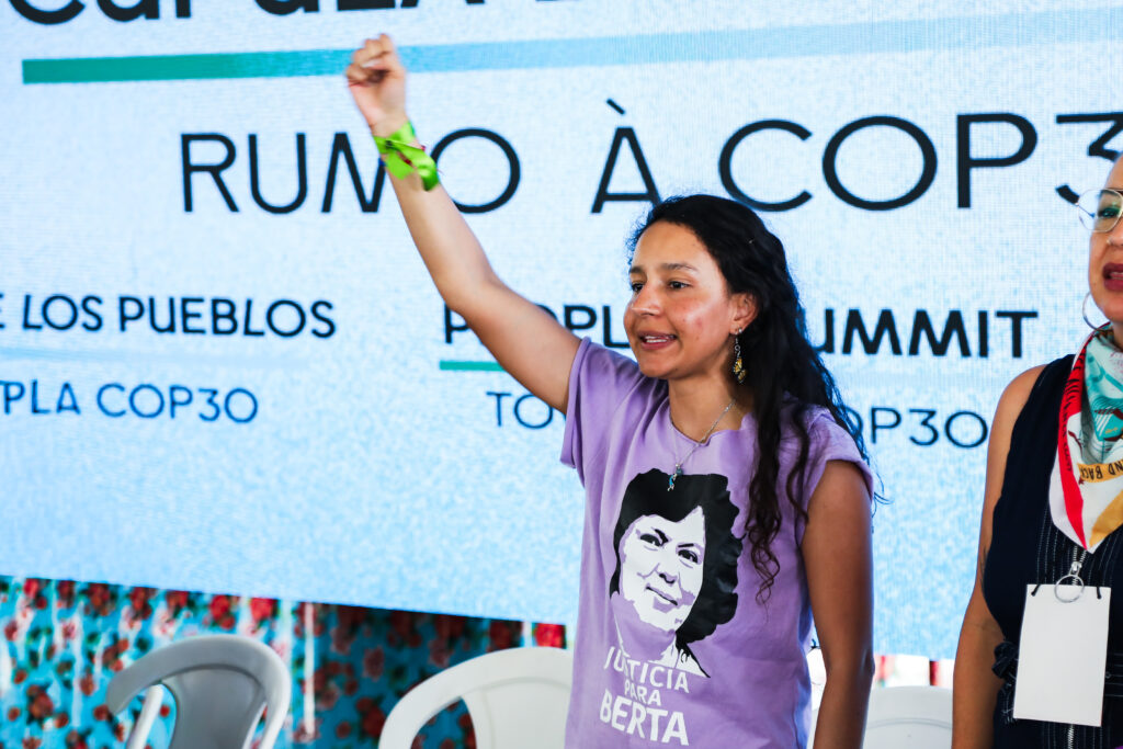 Bertitta, do Conselho Cívico de Organizações Populares e Indígenas de Honduras (COPINH). Foto: Joka Madruga / MAB