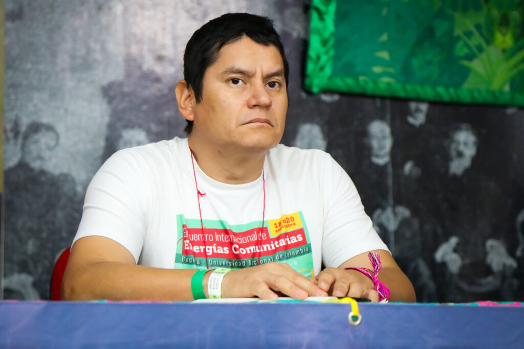 Juan Pablo Solé, do Movimento Ríos Vivos, chamou atenção para as mudanças culturais que devem ser feitas para uma transição energética justa. Foto: Joka Madruga / MAB