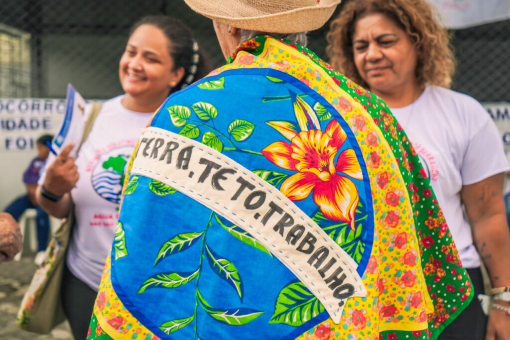 Ato dos atingidos e atingidas na luta por reparação em Vitória (ES), em outubro de 2023. Foto: Germano Portela