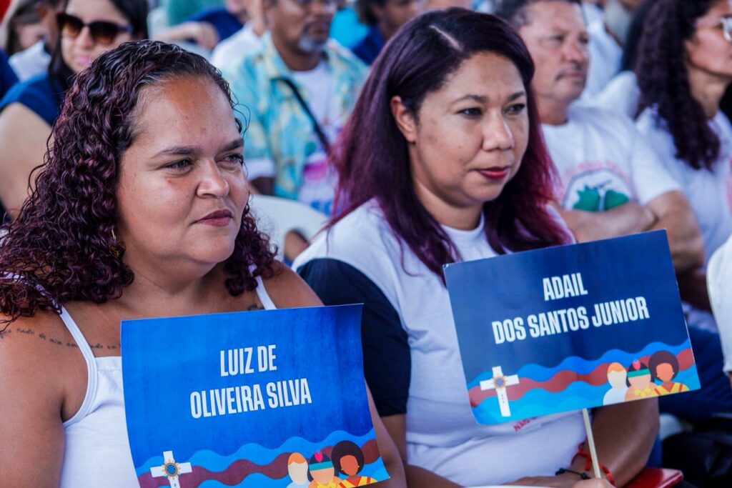 Romaria em Brumadinho, no marco dos 7 anos do crime da Vale. Foto: Nívea Magno / MAB
