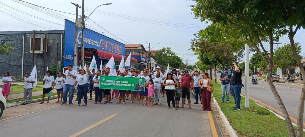 Caminhada dos agricultores da ocupação Edinaldo Palheta, em Vitória do Xingu.