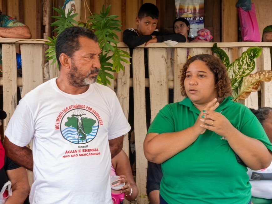 Coordenação do MAB facilita espaço de diálogo com famílias no Travessão do Joá. Foto: Dionata Souza / MAB