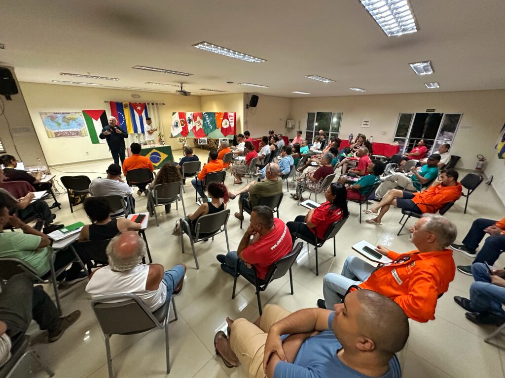 A formação buscou a troca de experiências, o fortalecimento da organização e a consciência sobre os desafios da classe trabalhadora. Foto: Marcelo Aguillar / Sindipetro Unificado e Federação Única dos Petroleiros