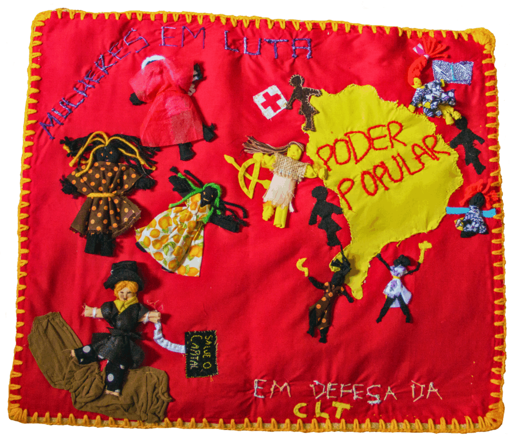 Arpillera: Poder popular, do Coletivo de Mulheres atingidas de SP e aliadas do MAB SP. Foto: Arquivo MAB