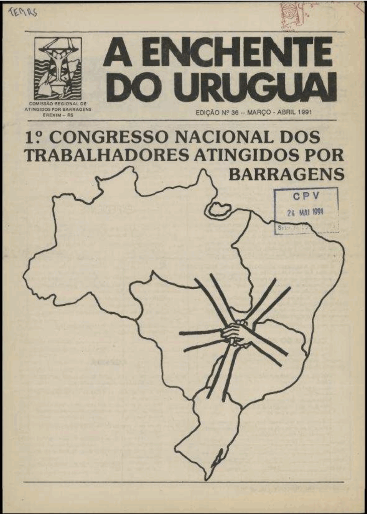 Documentos históricos do MAB guardam a luta de mais de 40 anos dos atingidos no Brasil. Foto: Arquivo MAB