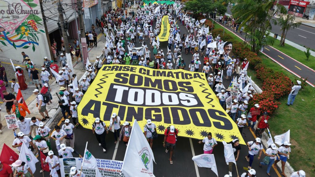 Mobilização dos atingidos em Belém, no Pará, durante a COP30. Foto: Klézi Martins / MAB