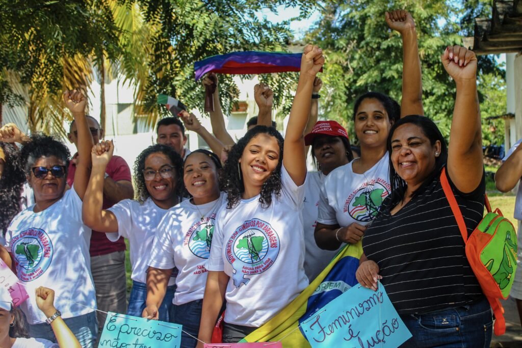 Mulheres atingidas assumem o protagonismo na luta por direitos, fortalecendo a organização coletiva e a defesa dos territórios e dos modos de vida. Foto: Marcos Souza / MAB