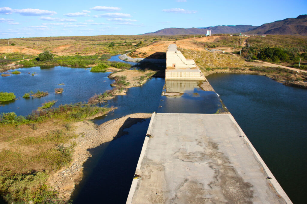 A Barragem de Fronteiras represa o Rio Poti, no Sertão dos Crateús, ao sudoeste do Ceará. Foto: Victória Holzbach / MAB