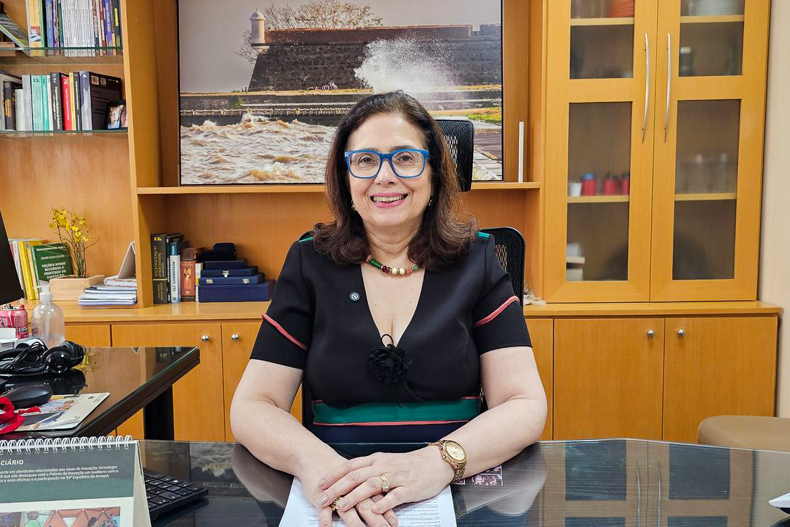 Maria de Nazaré Medeiros Rocha atua no Tribunal Regional do Trabalho da 8ª Região (Pará e Amapá) e tem trajetória marcada pela atuação na Justiça do Trabalho na Amazônia. Foto: Tribunal Regional do Trabalho da 8ª Região